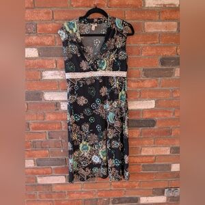 MERONA Women's Paisley Multi Color Empire Sleeveless Dress Size M. Very Sexy.
